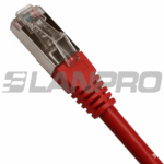 Patch Cord Ultradelgado Cat6a Doble Blindaje S/FTP 28AWG Color Rojo Chaqueta LSZH