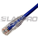 Patch Cord Cat6 Ultradelgado Sin Blindar 26AWG Multifilar Chaqueta CM Azul
