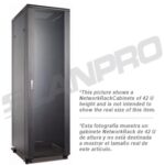 GABINETE DE PISO PROFUNDIDAD 1000MM ANCHO 800MM ALTURA 45U 4 VENTILADORES 2 ORGANIZADORES VERTICAL