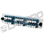 Panel Adaptador Unifiber™ Para ODF MetÁlico 6 Adaptadores Cuadruplex LC Monomodo Azul (24 hilos)